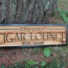 wood cigar lounge sign