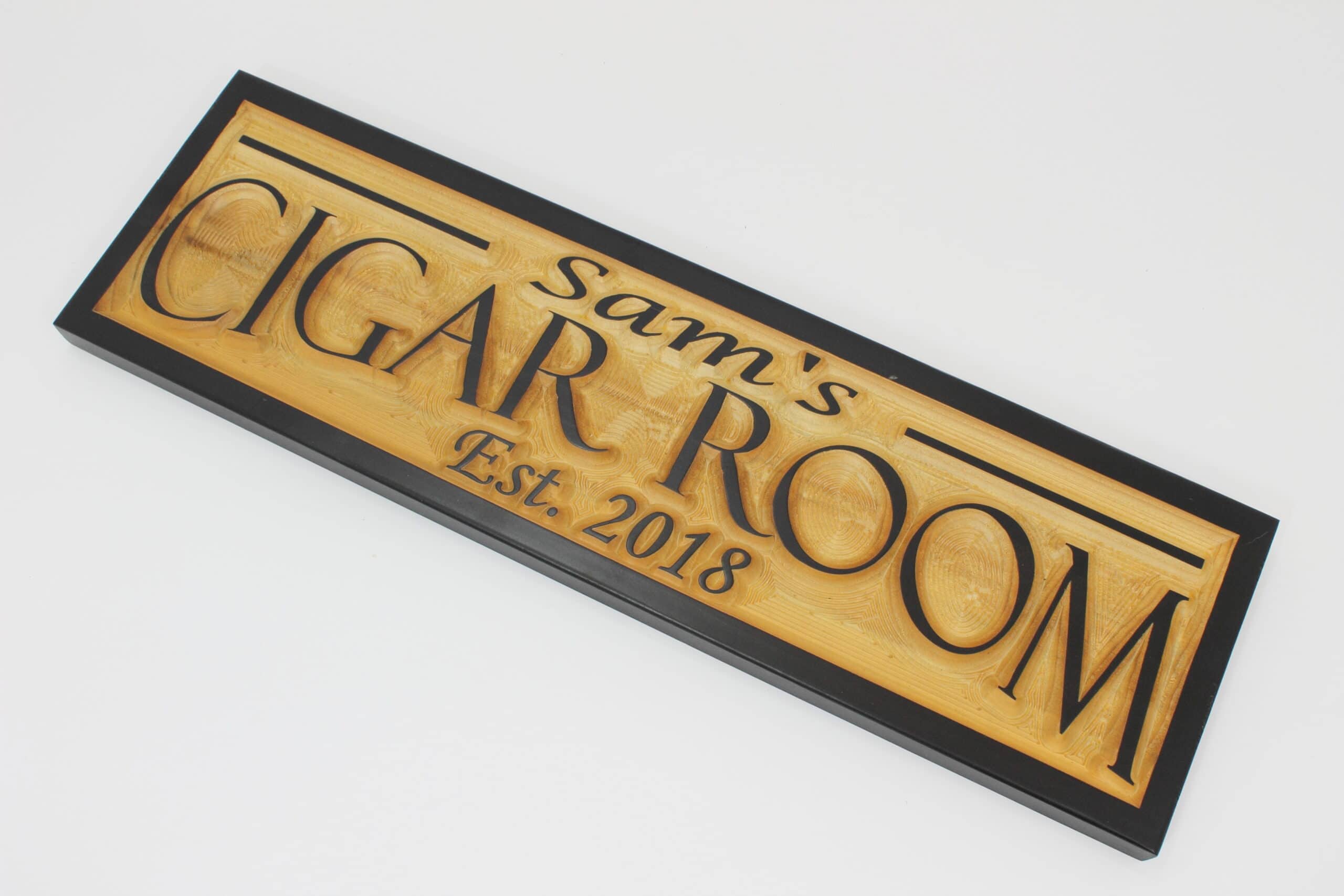 Cigar Bar Sign wooden cigar sign - Image 3