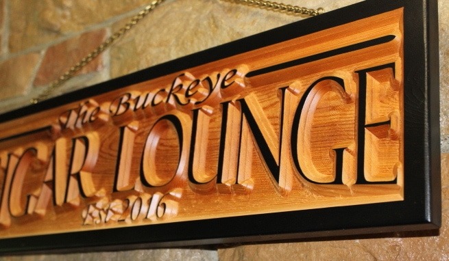 Personalised cigar lounge sign