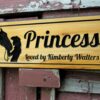 custom wood stall sign