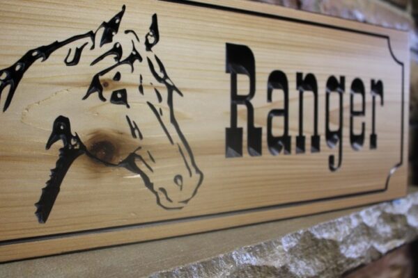 horse head western decor sign