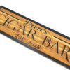 wooden cigar bar sign