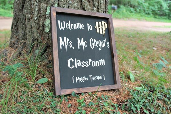 Framed Teacher Name Sign Harry Potter Themed - Image 2