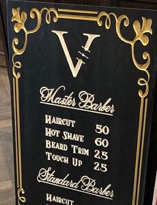 commercial business menu sign