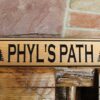 outdoor cabin sign