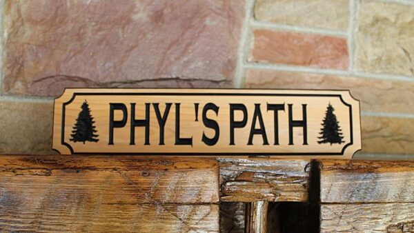 outdoor cabin sign