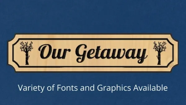 Rv signs made of wood