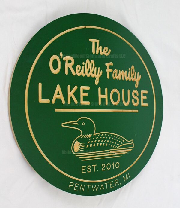 Personalized Lake House Sign | custom round signs