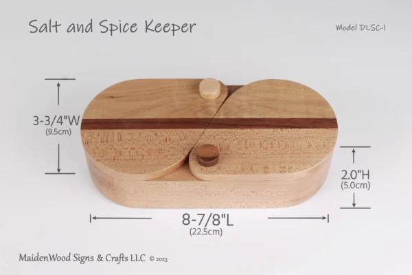 Alternative view of Salt and Spice Keeper | Double compartment Salt Cellar | Spice Storage Box