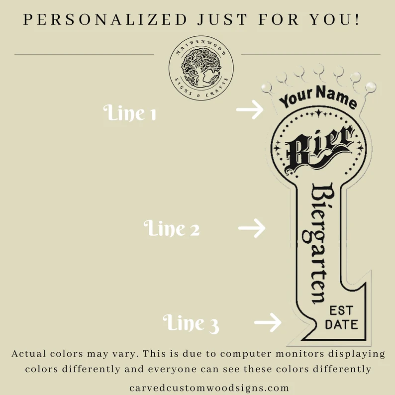 Customizable Biergarten Bar Oktoberfest Signs | indoor | outdoor Weatherproof Patio Outdoor Name Sign - Image 3
