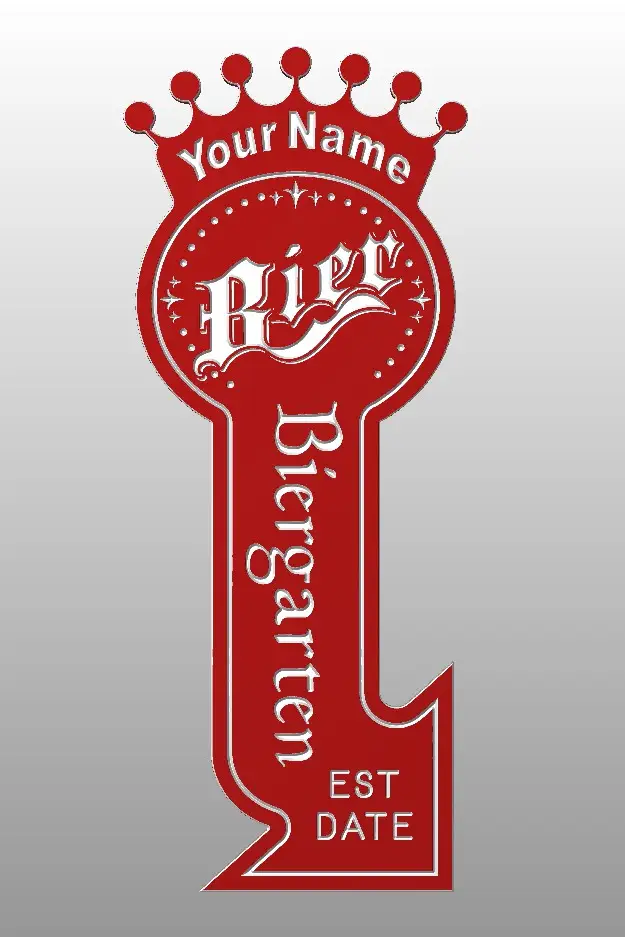 Customizable Biergarten Bar Oktoberfest Signs | indoor | outdoor Weatherproof Patio Outdoor Name Sign