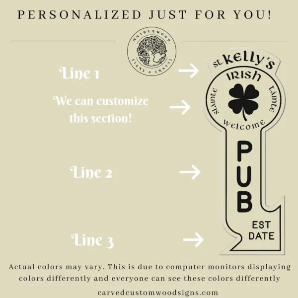 Alternative view of Slainte Sign, Pub Decor, Bar Signage  |  indoor | outdoor Weatherproof Shamrock Irish Pub