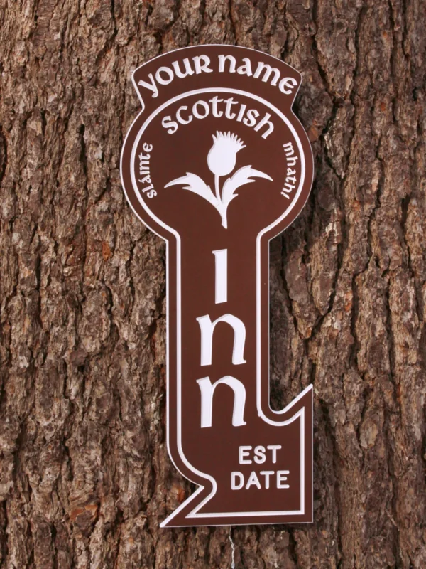 Scottish Thistle Inn, Pub Decor, Bar Signage | indoor | outdoor Weatherproof Scottish Theme